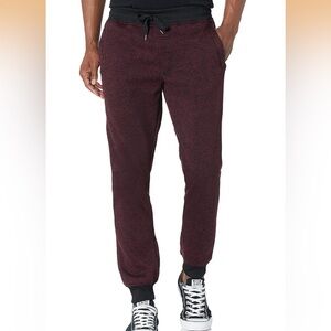 SouthPole Men’s Marled Burgundy Joggers Size Small
